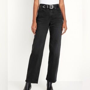 High-Waisted OG Loose Jeans - Black - Size Women’s 10 Petite